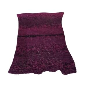 🧶 Hand-Knitted Afghan Throw Blanket – Small Size (29” x 49”) – Vintage 70s Look